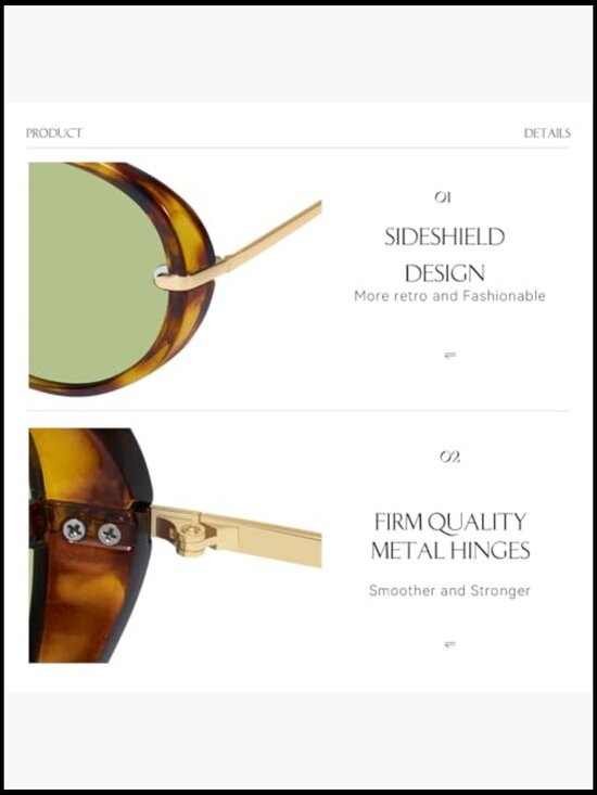 Oversized Aviator Sunglasses UV400 Protection Metal Frame main image 3